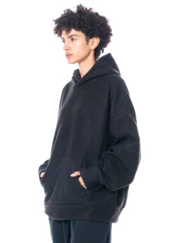 LA HAINE INSIDE US, Schwarzer Pullover Mit Kängurutasche 3Z LM054