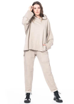 Kedziorek, Warme, Kuschelige Hose Mit Offenen Saumkanten 4748