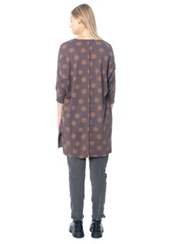 KEDZIOREK, Legeres Kleid Mit Punkten 4756 -Kleider Geschaft 4756 dress beige 4