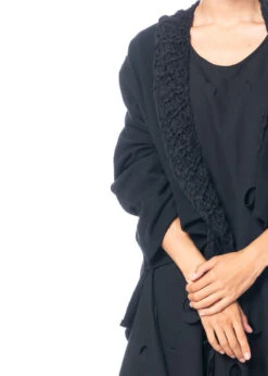 KEDZIOREK, Lässige Jacke Mit Schalkragen Aus Grobstrick 4935 -Kleider Geschaft 4935 38 11