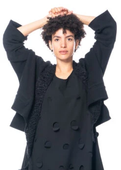 KEDZIOREK, Lässige Jacke Mit Schalkragen Aus Grobstrick 4935 -Kleider Geschaft 4935 38 6