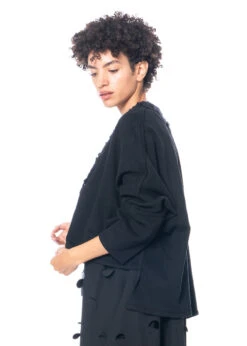 KEDZIOREK, Lässige Jacke Mit Schalkragen Aus Grobstrick 4935 -Kleider Geschaft 4935 38 8