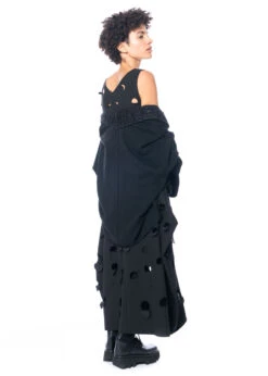 KEDZIOREK, Lässiges Maxikleid Mit Raffinierten Runden Cut-Outs 4974 -Kleider Geschaft 4974 36 11