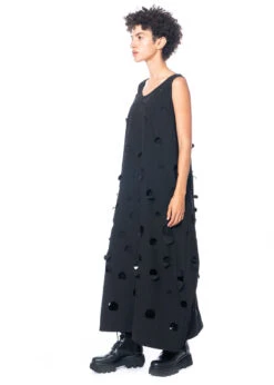 KEDZIOREK, Lässiges Maxikleid Mit Raffinierten Runden Cut-Outs 4974