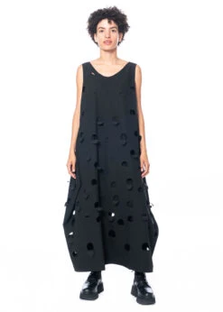 KEDZIOREK, Lässiges Maxikleid Mit Raffinierten Runden Cut-Outs 4974 -Kleider Geschaft 4974 36