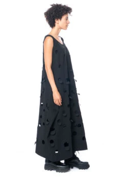 KEDZIOREK, Lässiges Maxikleid Mit Raffinierten Runden Cut-Outs 4974 -Kleider Geschaft 4974 36 5