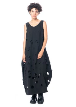 KEDZIOREK, Lässiges Maxikleid Mit Raffinierten Runden Cut-Outs 4974 -Kleider Geschaft 4974 36 7