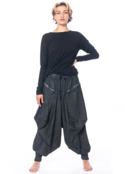 LA HAINE INSIDE US, Ballonhose Mit Verstellbarem Kordelzug 4B LW552 -Kleider Geschaft 4b lw552 10