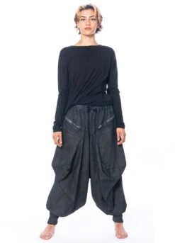 LA HAINE INSIDE US, Ballonhose Mit Verstellbarem Kordelzug 4B LW552 -Kleider Geschaft 4b lw552 11