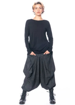 LA HAINE INSIDE US, Ballonhose Mit Verstellbarem Kordelzug 4B LW552 -Kleider Geschaft 4b lw552 5