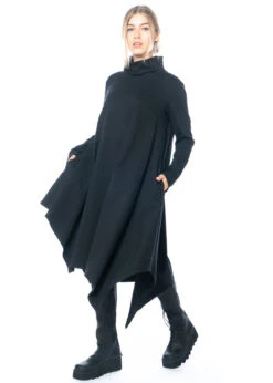 LA HAINE INSIDE US, Asymmetrisches Kleid Mit Kragen 4B LW595