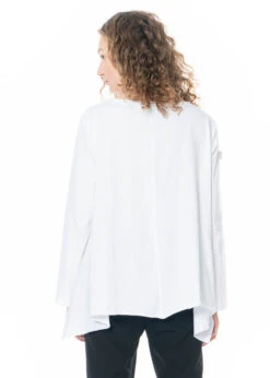 PLUSLAVIE PLÜ, Shirt Mit Zipfeligem Saum A BIG SHIRT In Weiß -Kleider Geschaft 5015 3