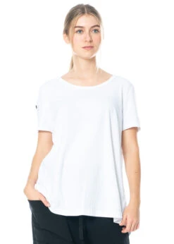 PLUSLAVIE PLÜ, T SHIRT Mit Kurzen Ärmeln -Kleider Geschaft 5016 white