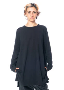 PLUSLAVIE PLÜ, Langärmeliges Tunikashirt N's SHIRT -Kleider Geschaft 5035 nshirt black s 4