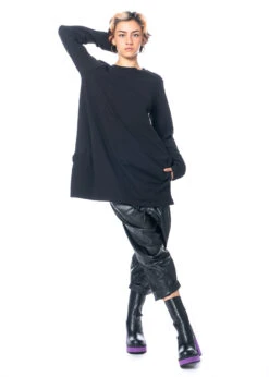 PLUSLAVIE PLÜ, Langärmeliges Tunikashirt N's SHIRT -Kleider Geschaft 5035 nshirt black s 5