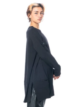 PLUSLAVIE PLÜ, Langärmeliges Tunikashirt N's SHIRT -Kleider Geschaft 5035 nshirt black s 6