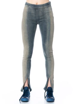 DRKSHDW By Rick Owens, Schmale Leggings Mit Frontschlitzen Aus Stretch-Baumwollmischung -Kleider Geschaft 8317 gr. l m. 8243 5