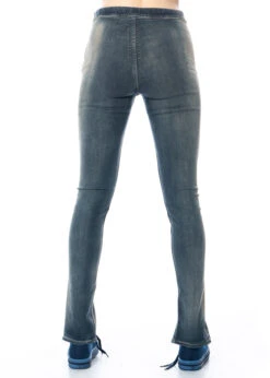 DRKSHDW By Rick Owens, Schmale Leggings Mit Frontschlitzen Aus Stretch-Baumwollmischung -Kleider Geschaft 8317 gr. l m. 8243 7