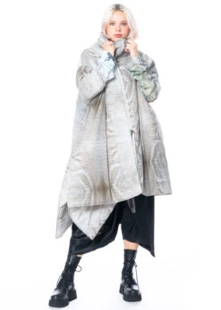 BARBARA BOLOGNA, Weiter Asymmetrischer Wattierter Mantel -Kleider Geschaft algs 16pd 11 1