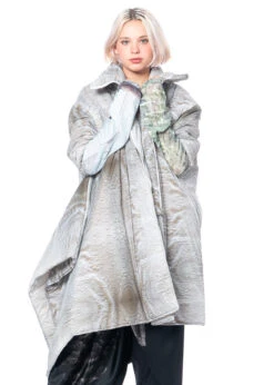 BARBARA BOLOGNA, Weiter Asymmetrischer Wattierter Mantel -Kleider Geschaft algs 16pd