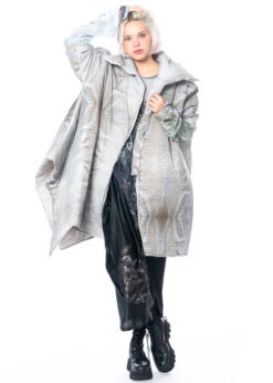 BARBARA BOLOGNA, Weiter Asymmetrischer Wattierter Mantel -Kleider Geschaft algs 16pd 4