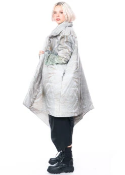 BARBARA BOLOGNA, Weiter Asymmetrischer Wattierter Mantel -Kleider Geschaft algs 16pd 5