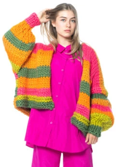 HOPE MACAULAY, Bunte Grobstrickjacke Aphaea -Kleider Geschaft aphaea gr. m l 18 1