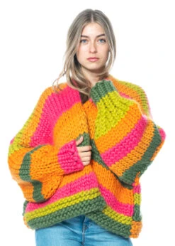 HOPE MACAULAY, Bunte Grobstrickjacke Aphaea -Kleider Geschaft aphaea gr. m l 1