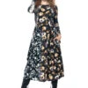 HIGH, Kleid AT-LENGTH Aus Drei Verschiedenen Stoffen Mit Blumenmuster -Kleider Geschaft at length 4 2