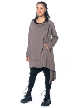 Studiob3, Strickjacke Aus Sweat-Jersey Avanit -Kleider Geschaft avanit 40 42 taupe 12