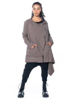 Studiob3, Strickjacke Aus Sweat-Jersey Avanit -Kleider Geschaft avanit 40 42 taupe 6