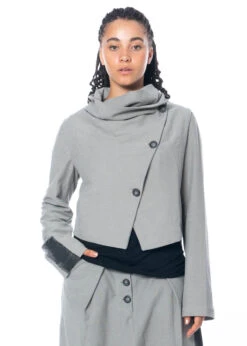 Studiob3, Gecroppte Jacke Balla 36 Studiob3, Gecroppte Jacke Balla -Kleider Geschaft balla grey 36 38 3