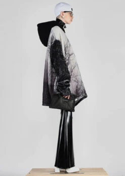 BARBARA BOLOGNA, Wattierter Oversize Kapuzenpullover Mit Print -Kleider Geschaft bb 15