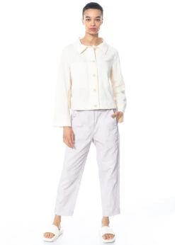 Annette Görtz, Leichte Sommerjacke Beja Mit Kragen Aus Baumwoll-Leinen-Gemisch -Kleider Geschaft beja 11 off white neu