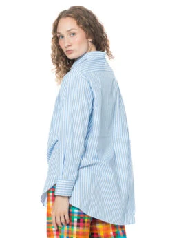 JOSHUAS, Gestreiftes Hemd Mit Gute-Laune-Print -Kleider Geschaft bluse 30059 0 23 gr. m m. hose 10427 u.10410 4