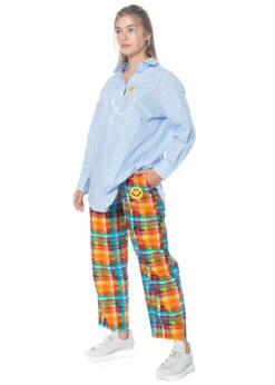 JOSHUAS, Gestreiftes Hemd Mit Gute-Laune-Print -Kleider Geschaft bluse 30059 gr. m m. hose 10410 5