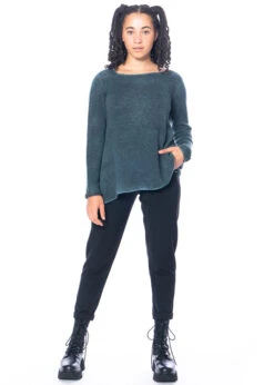 FISSORE, Handgestrickter Kaschmirpullover In Leichter A-Form Bruco 12 Col. 104 -Kleider Geschaft bruco 12 2 5