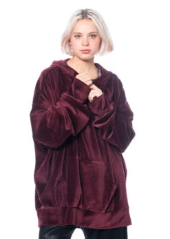 BARBARA BOLOGNA, Langer Kapuzenpulli Mit Weiten Ärmeln -Kleider Geschaft cin 001 os 6