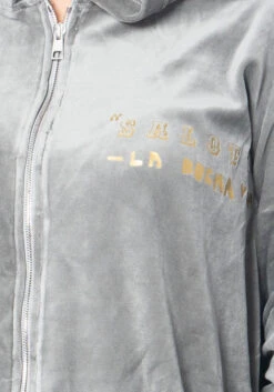 BARBARA BOLOGNA, Schimmernde Oversize-Sweatshirtjacke Grau -Kleider Geschaft cin 001zp grey n 2