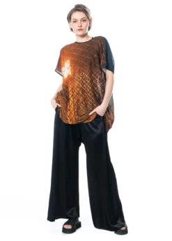 BARBARA BOLOGNA, Elegante Palazzo-Hose -Kleider Geschaft confr 41 black m 6