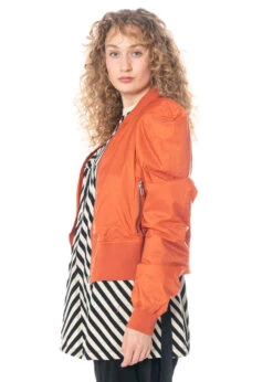 DRKSHDW By Rick Owens, Orange Bomberjacke -Kleider Geschaft ds01b7715 close up 7
