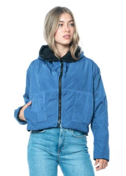 KIMONORAIN, Wendbare Und Wasserabweisende Jacke In Indigo -Kleider Geschaft e23 053 s475 indigo 3