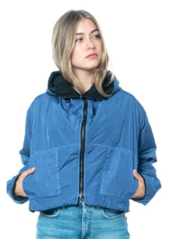 KIMONORAIN, Wendbare Und Wasserabweisende Jacke In Indigo -Kleider Geschaft e23 053 s475 indigo 4