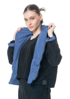 KIMONORAIN, Wendbare Und Wasserabweisende Jacke In Indigo -Kleider Geschaft e23 053 s475 indigo m 11