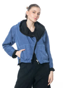 KIMONORAIN, Wendbare Und Wasserabweisende Jacke In Indigo -Kleider Geschaft e23 053 s475 indigo m 3