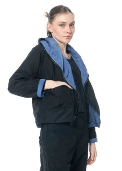 KIMONORAIN, Wendbare Und Wasserabweisende Jacke In Indigo -Kleider Geschaft e23 053 s475 indigo m 9