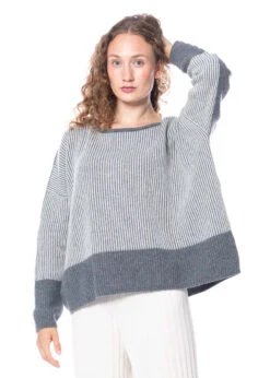 Annette Görtz, Rundhalspullover Edga Mit Recyceltem Kaschmir -Kleider Geschaft edga zebra m 4