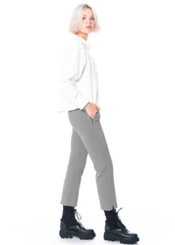 HENRY CHRIST, Leicht Verkürztes Hemd Aus Baumwollflanell -Kleider Geschaft f50l white 7