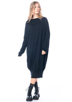 Knit Knit, Bequemes Midikleid Parma Blu