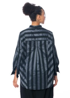 HIGH, Bluse GOSSIP Mit Längerer Rückseite -Kleider Geschaft gossip gestreift m. skirmish u. new order 2 1